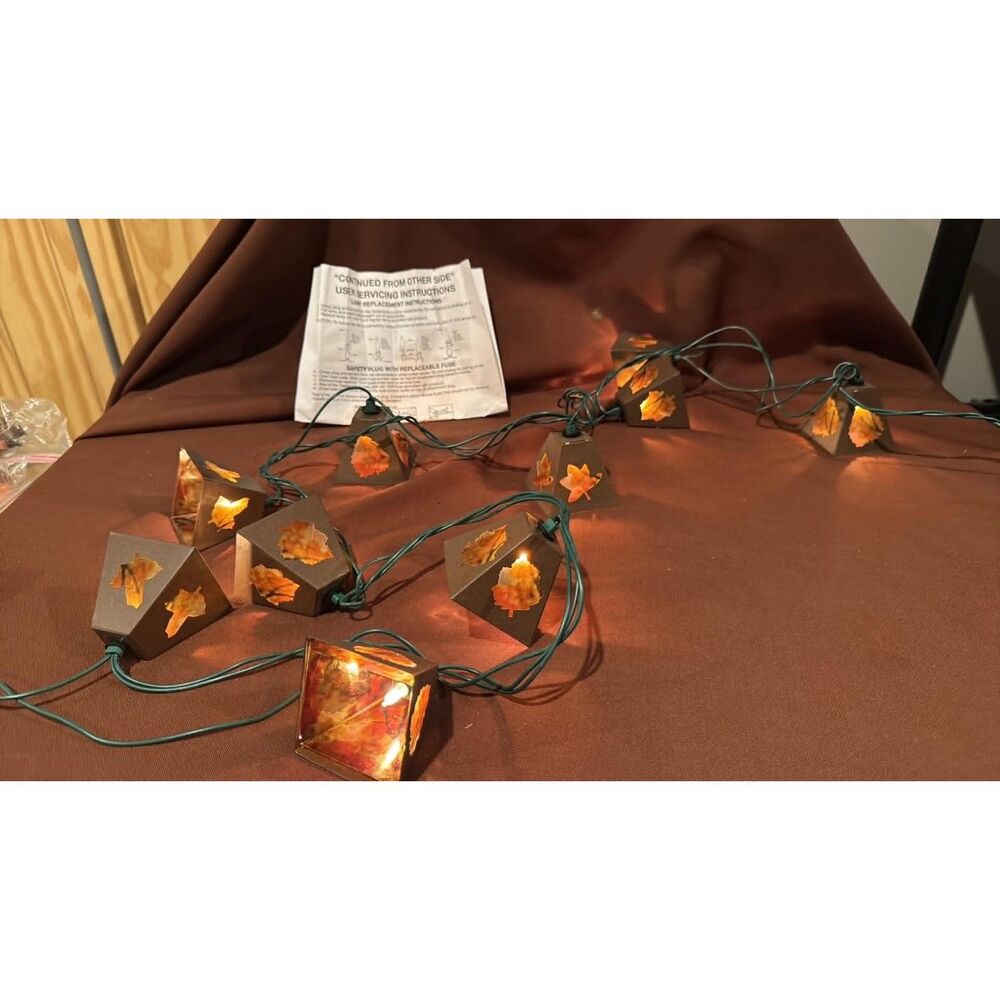Autumn Markets Metal Lantern String Lights Target 2009 10 Count ' Leaf